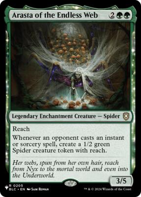 Arasta of the Endless Web card from The List Reprints