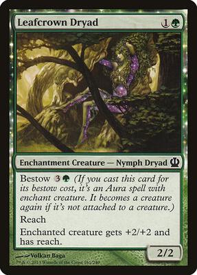 Leafcrown Dryad card from Theros