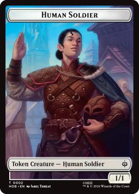 Human Soldier // Treasure (0013) Double-Sided Token card from The Hobbit
