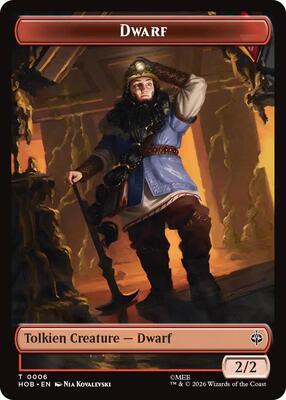 Dwarf // Enduring Story Double-Sided Token card from The Hobbit