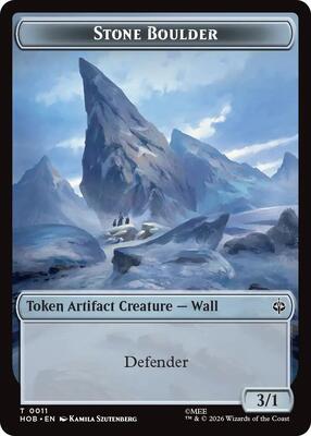 Stone Boulder // Dragon Double-Sided Token card from The Hobbit