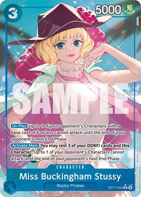 Miss Buckingham Stussy (Alternate Art) card from The World's Strongest Warriors