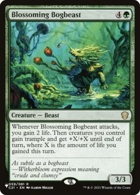 Blossoming Bogbeast card from The List Reprints