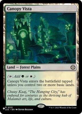 Canopy Vista (LCC) card from The List Reprints