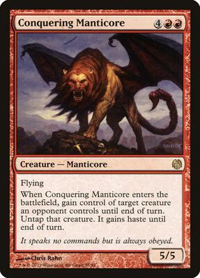Conquering Manticore card from Duel Decks: Heroes vs. Monsters