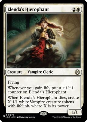 Elenda's Hierophant card from The List Reprints