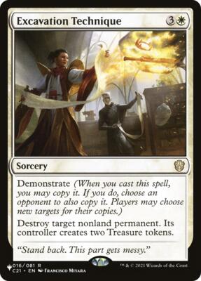 Excavation Technique card from The List Reprints