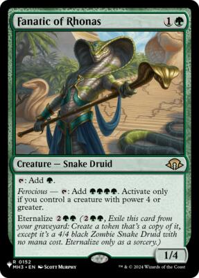 Fanatic of Rhonas card from The List Reprints