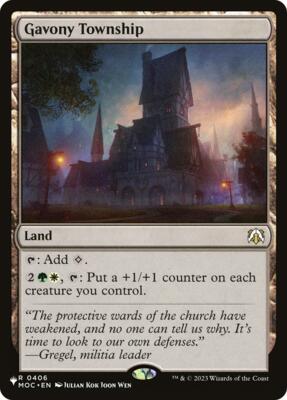 Gavony Township card from The List Reprints
