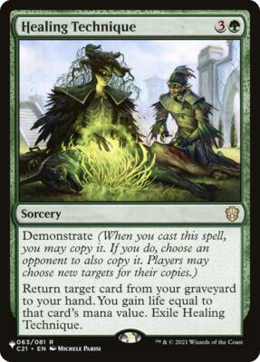 Healing Technique card from The List Reprints