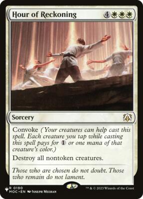 Hour of Reckoning (MOC) card from The List Reprints