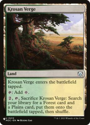 Krosan Verge (MOC) card from The List Reprints