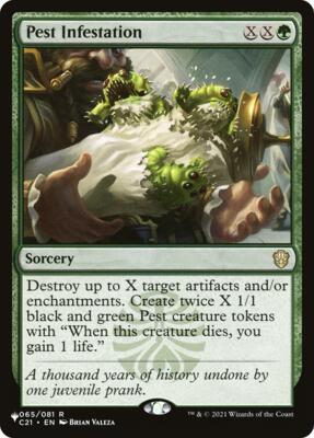 Pest Infestation card from The List Reprints