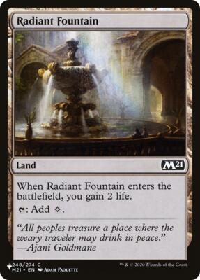Radiant Fountain card from The List Reprints