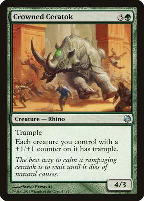 Crowned Ceratok card from Duel Decks: Heroes vs. Monsters