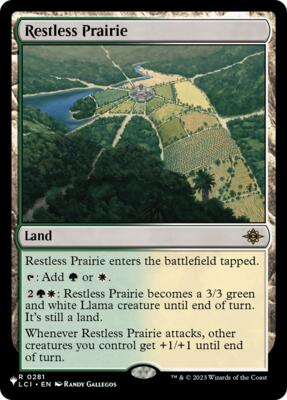 Restless Prairie card from The List Reprints