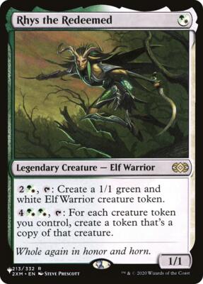 Rhys the Redeemed (2XM) card from The List Reprints