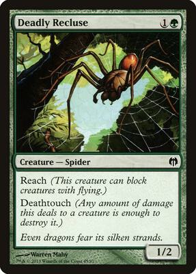 Deadly Recluse card from Duel Decks: Heroes vs. Monsters