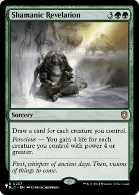 Shamanic Revelation (BLC) card from The List Reprints