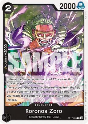 Roronoa Zoro (095) card from The World's Strongest Warriors
