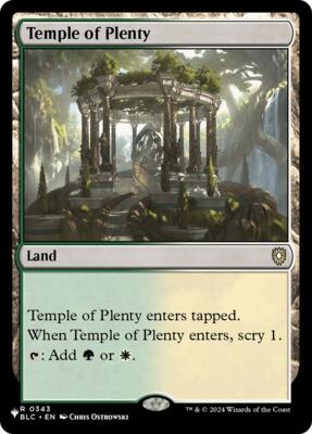 Temple of Plenty card from The List Reprints