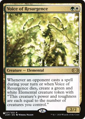 Voice of Resurgence card from The List Reprints