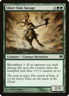 Ghor-Clan Savage card from Duel Decks: Heroes vs. Monsters