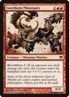 Gorehorn Minotaurs card from Duel Decks: Heroes vs. Monsters