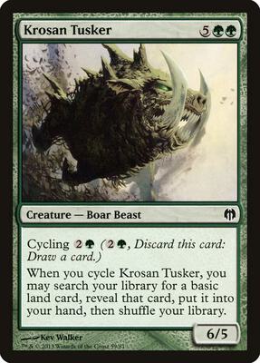 Krosan Tusker card from Duel Decks: Heroes vs. Monsters