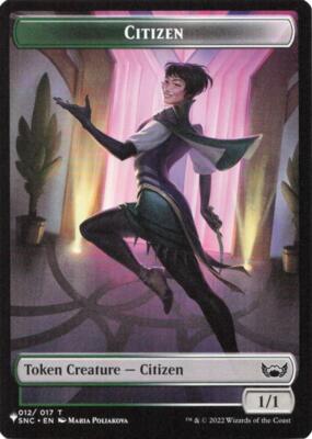 Citizen // Dinosaur Double-Sided Token card from The List Reprints