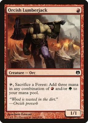 Orcish Lumberjack card from Duel Decks: Heroes vs. Monsters