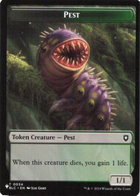 Pest // Angel Double-Sided Token card from The List Reprints