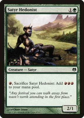 Satyr Hedonist card from Duel Decks: Heroes vs. Monsters