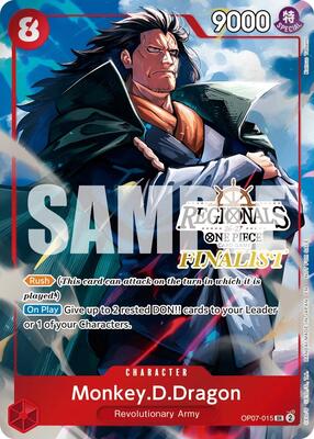 Monkey.D.Dragon (Regionals Finalist Card Set 26-27 Vol.2) card from One Piece Promotion Cards