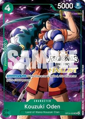 Kouzuki Oden (Regionals Finalist Card Set 26-27 Vol.2) card from One Piece Promotion Cards
