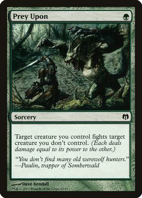 Prey Upon card from Duel Decks: Heroes vs. Monsters