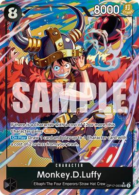 Monkey.D.Luffy (093) (Alternate Art) card from The World's Strongest Warriors