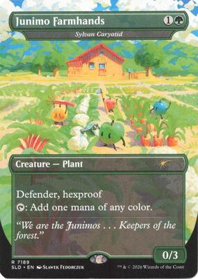 Junimo Farmhands - Sylvan Caryatid card from Secret Lair Drop Series