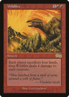 Wildfire card from Urza's Saga