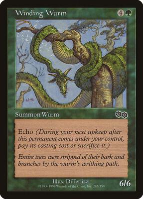 Winding Wurm card from Urza's Saga
