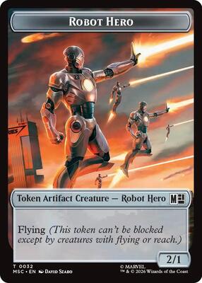 Robot Hero // Villain Double-Sided Token card from Commander: Marvel Super Heroes