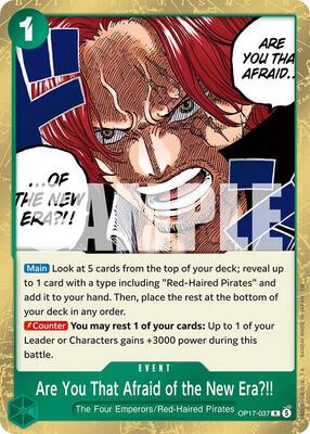 Are You That Afraid of the New Era?! card from The World's Strongest Warriors