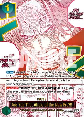 Are You That Afraid of the New Era?! (Alternate Art) card from The World's Strongest Warriors