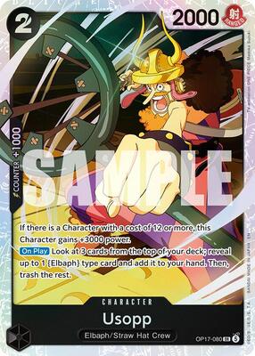 Usopp card from The World's Strongest Warriors