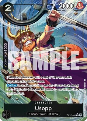 Usopp (Alternate Art) card from The World's Strongest Warriors