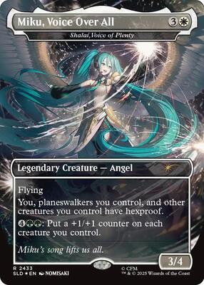 Miku, Voice Over All - Shalai, Voice of Plenty card from Secret Lair Drop Series