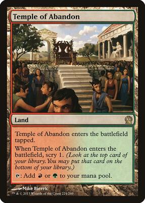 Temple of Abandon card from Theros