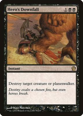 Hero's Downfall card from Theros