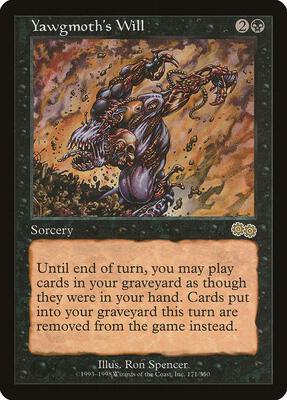 Yawgmoth's Will card from Urza's Saga