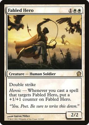 Fabled Hero card from Theros